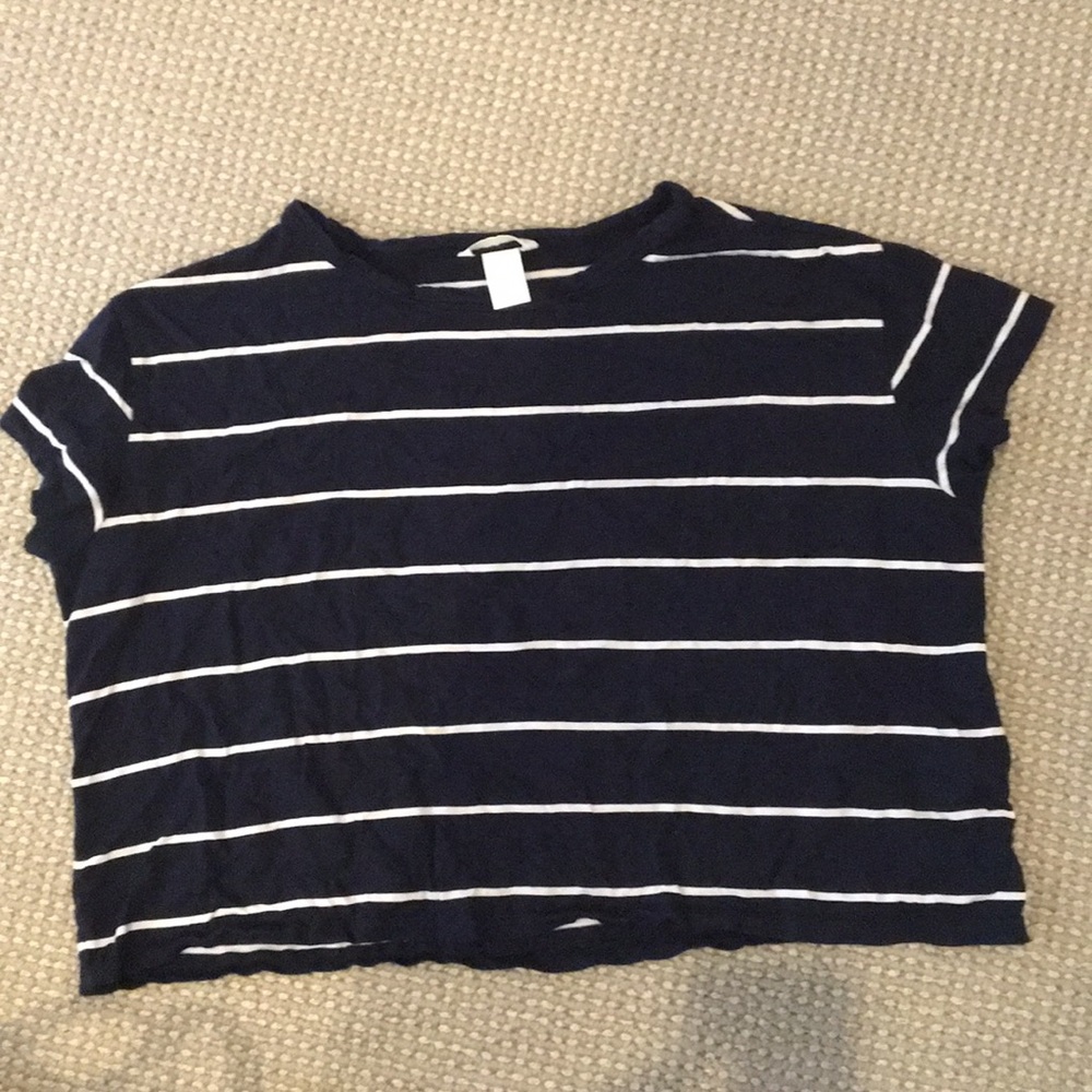 stripped H&M crop top size medium